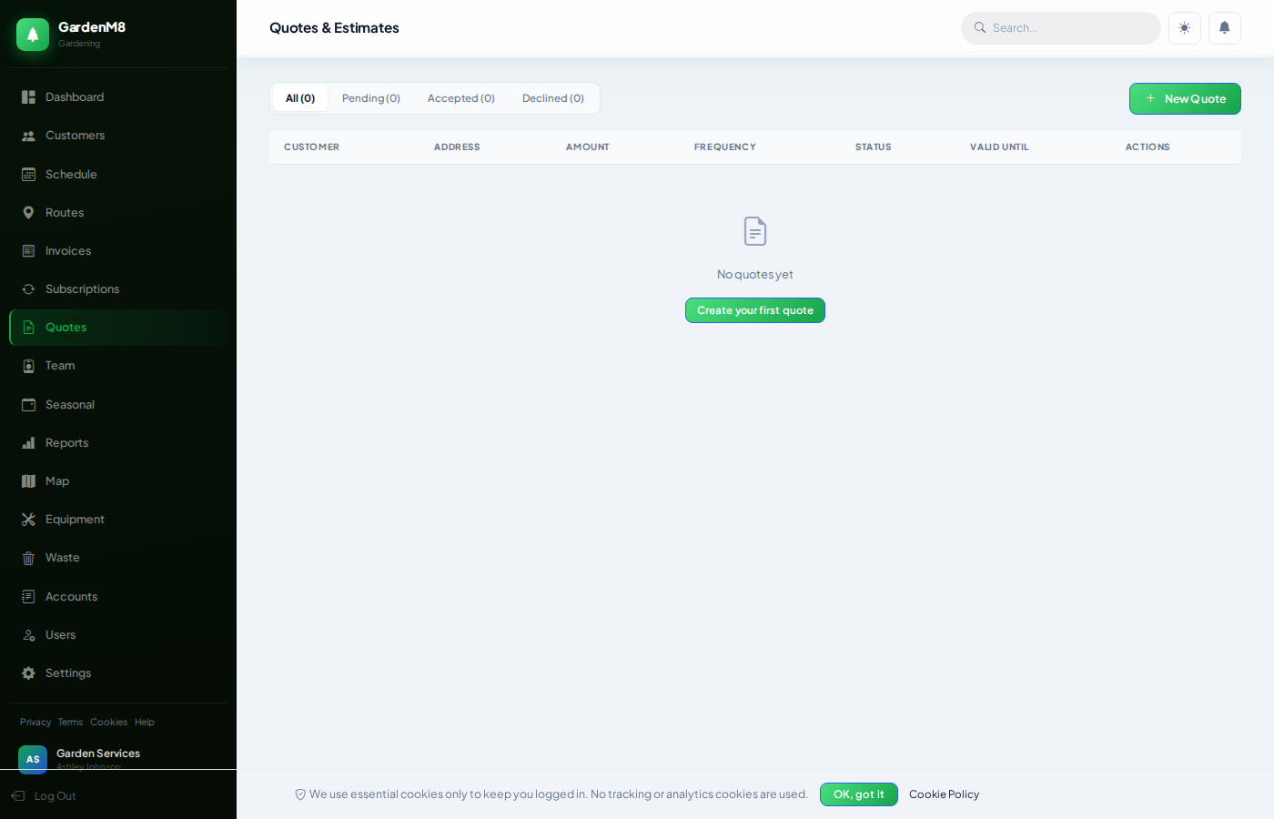 GardenM8 Quotes — professional estimates with online acceptance